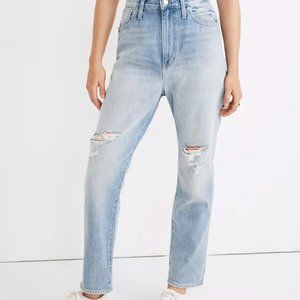 SZ 30 Madewell: MOM JEAN Ripped Edition Light Wash